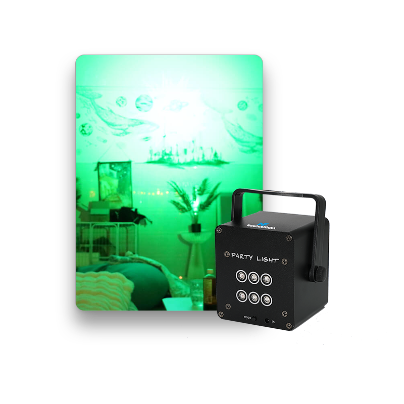 6 Eyes RGB Dj Disco Party Lights Strobe Stage Lighting Effects Battery