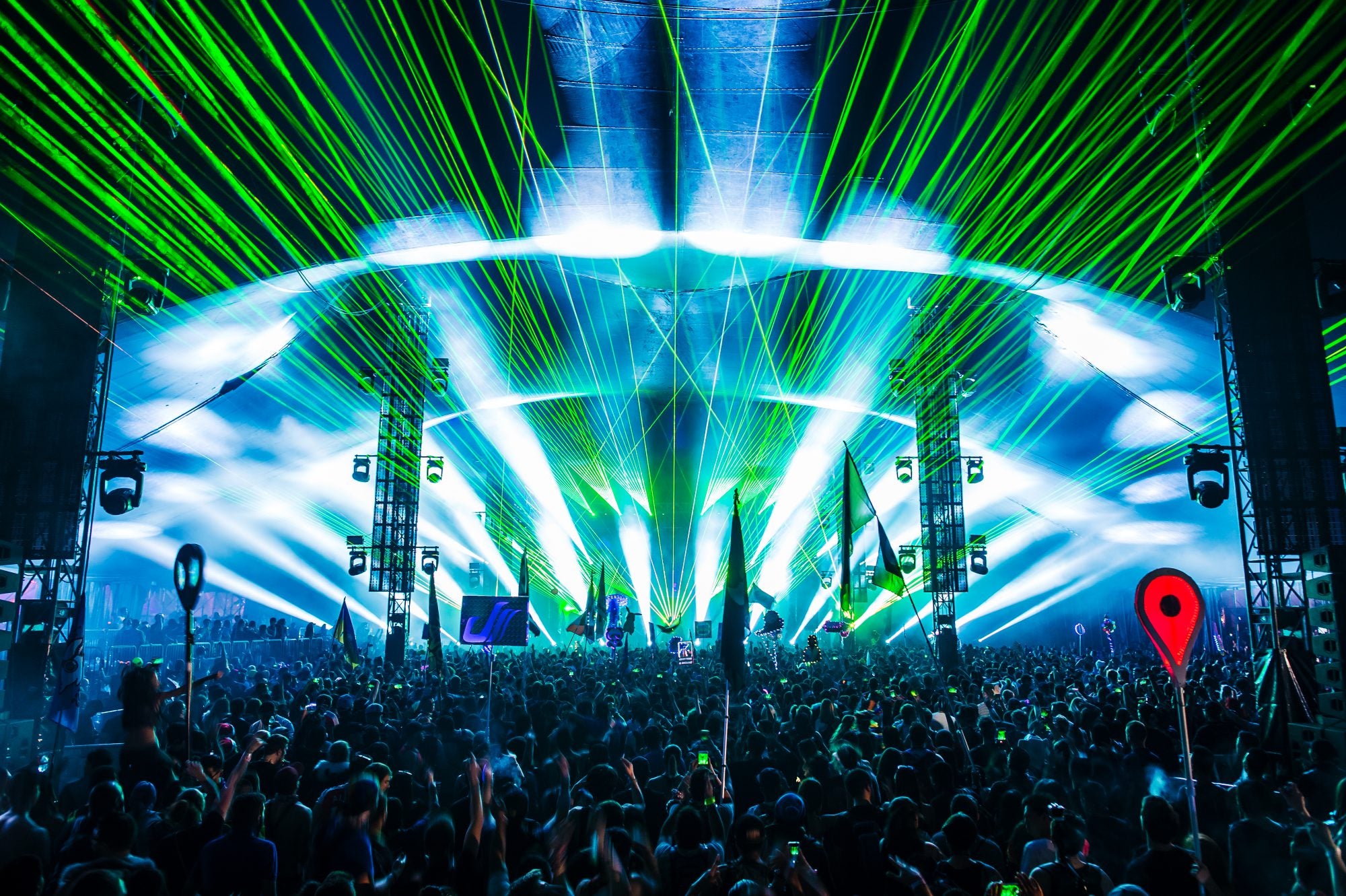 Stage Green Laser Show