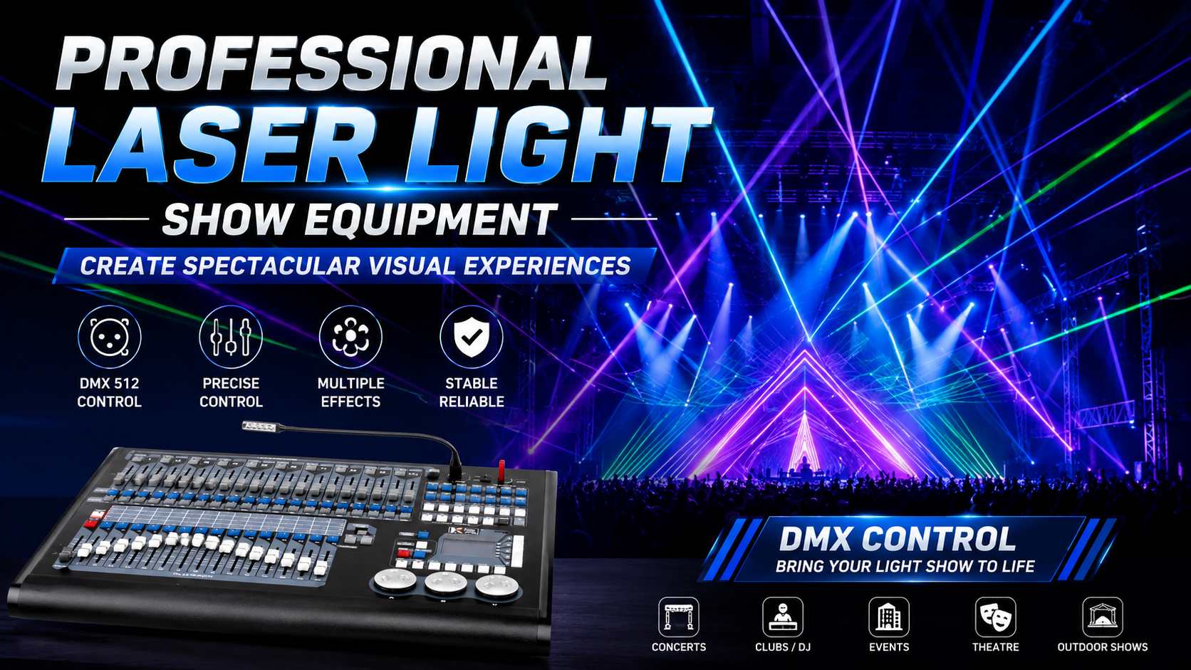 Light Show Panel Professional Laser Light Show Equipment