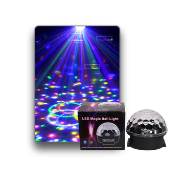 Plug Disco DJ Party Lighting RGB Crystal LED Magic Ball Light Stage Lights Digital Lamp Halloween Decorations Bar Wedding Home Club