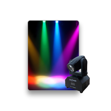 Portable Mini  DJ Disco Lights LED 10W Spot Beam Moving Head Light Lyre DMX512 Stage Light Stroboscope For Live Show  Events Party Stage Lighting KTV Wedding