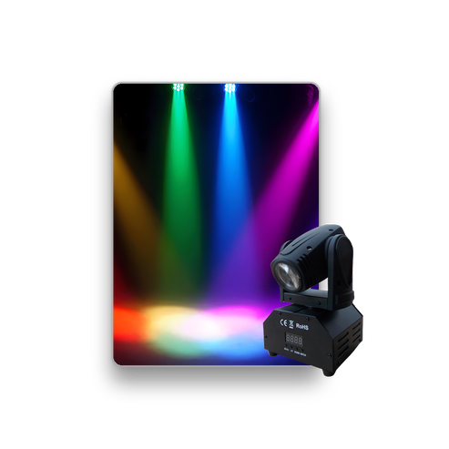 Portable Mini DJ Disco Lights LED 10W Spot Beam Moving Head Light