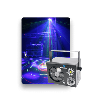 Gobo Fireflash Disco Lights 4-in-1 LED + Laser Effect Led Strobe Stage Lights Projected