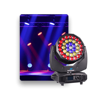 LED Lights 37X15W 4in1 RGBW Head Moving Wash Zoom Stage Lights