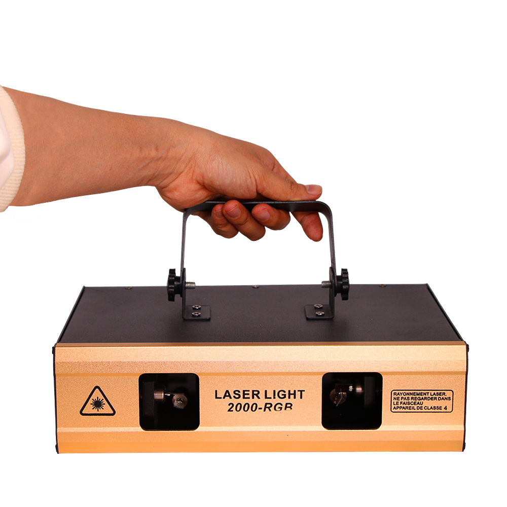 2W Voice Remote Dual Lens RGB Laser Animation DJ Light