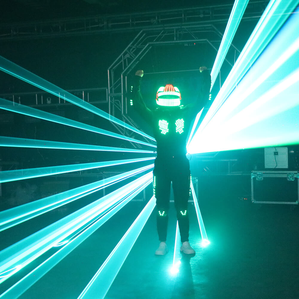 Illuminated LED dance Robot Costume