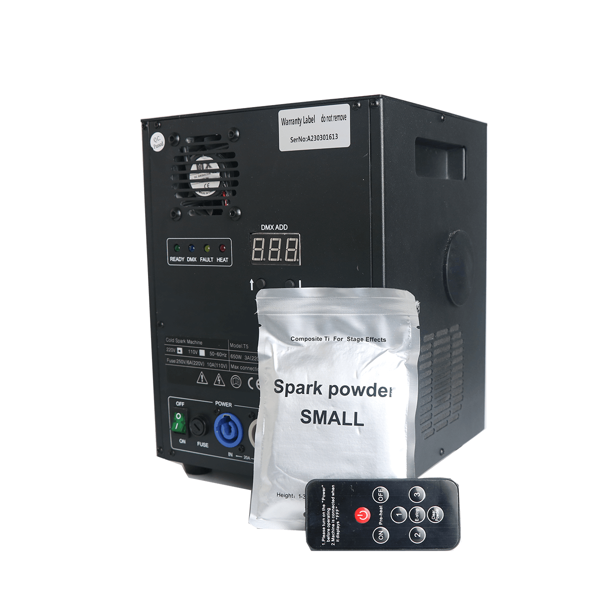 600W Remote Control Cold Spark Machine Fireworks Special Effects Machi