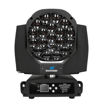 19pcs Bee Eye Moving Head Lights Zoom Wash Color Mixing Stage Lights